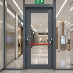 Porte coupe-feu en <span class=keywords><strong>acier</strong></span> galvanisé sur mesure DJMI, design moderne, finition thermolaquée, durable pour usage commercial/résidentiel - Product Image 2