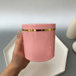 Nuevo Diseño de Envase Cosmético Rosa de Lujo, Envase Vacío para Crema Corporal y Exfoliante de 200 ml, 250 ml, 8 oz, 500 ml, Tarro de Plástico PET con Tapa Dorada - Product Image 2