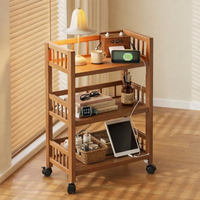 Chariot de rangement multi-niveaux autoportant, armoire à collations mobile, étagère utilitaire roulante polyvalente pour la cuisine domestique et les plats chauds