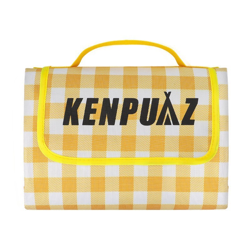 1.5*2m - Yellow checkered pattern [Can seat 4-6 people]