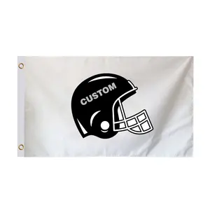 wholesale advertising 3x5 polyester Helmet flags football teams flags soccer club flag