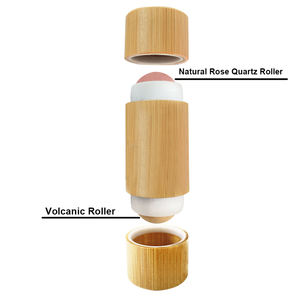 ماكينة تدليك الوجه مزدوجة الرأس قابلة لإعادة الاستخدام مزودة بزيت ممتصة للبركانية, مدلك دوار لعلاج الوجه من كوارتز باللون الوردي - Product Image 4