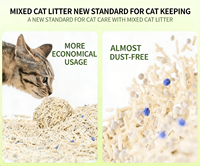 Arena para Gatos Aromática, Natural, Ecológica, Biodegradable, de Aglutinación Rápida, Libre de Polvo, a Base de Plantas, Mezcla de Tofu y Yuca, 2 kg