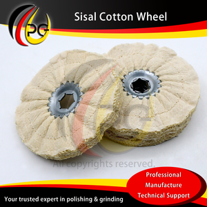 Tela de algodón de Sisal con Clip, herramienta de pulido de acero inoxidable, rueda de algodón de Sisal - Product Image 3