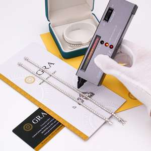 Bracelet tennis en argent sterling 925 plaqué or blanc Xingyue 3 mm avec moissanite ronde pour cadeau - Product Image 3