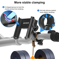 Support de téléphone portable universel ODIER à 360 degrés, support flexible à clipser, fixation rapide pour vélo, moto