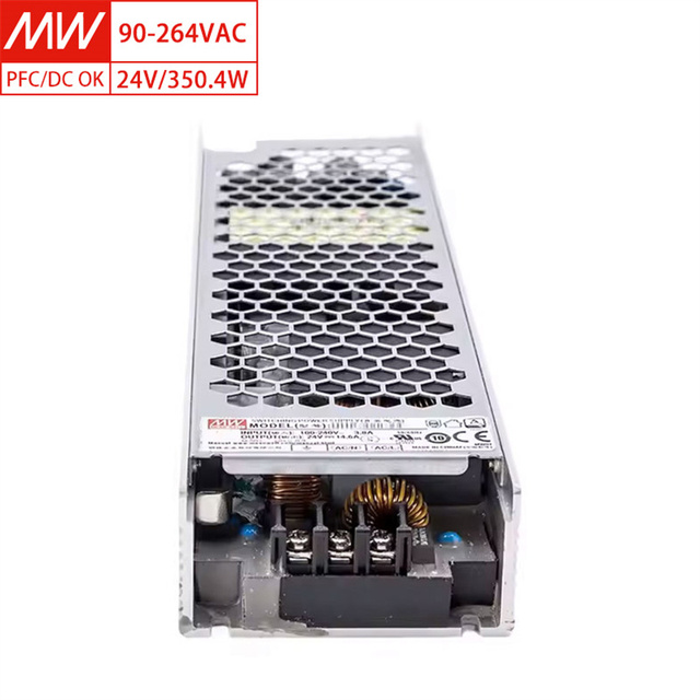Ultra Slim 31mm Fanless 94% High Efficiency Mean Well UHP-350-24 24V 14.6A 350W Industrial Automation LED Display Power Supply