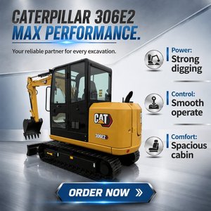 รถขุดขนาดเล็ก CAT306E2 6 ตัน รุ่นดั้งเดิม 100% เครื่องยนต์ C2.4 DI บุ้งกี๋ขนาด 0.28 เมตร ปั๊มเกียร์บ็อกซ์ รุ่นปี 2023 เหมาะสำหรับงานในพื้นที่สูงและในเมือง - Product Image 2