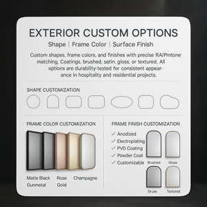 Vòm Tùy Chỉnh Sang Trọng Lớn Đầy Đủ Chiều Dài Cơ Thể Miroir Mặc Quần Áo Espejo Vàng Lớn Kim Loại Đóng Khung Phòng Ngủ Tầng Thường vụ Tường Gương Spiege - Product Image 4