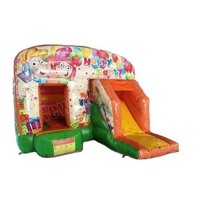 Happy Party Jumping Castle Castillo hinchable de PVC con tobogán frontal en alquiler - Product Image 1