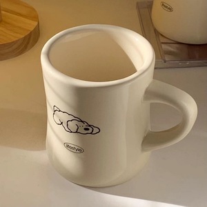 Taza de <span class=keywords><strong>Café</strong></span> Desechable de Cerámica con Diseño de Perrito de Dibujos Animados, Estilo Coreano, para Celebridades de Internet, Linda, Apta para Microondas y Lavavajillas, para Fiestas - Product Image 4
