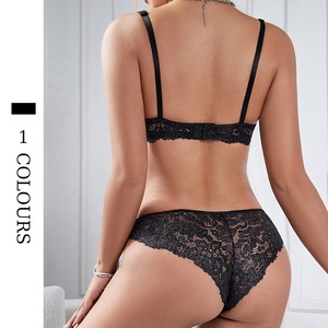 Lingerie européenne et américaine ensemble de sous-vêtements pour femmes ensemble de lingerie imprimé en dentelle S-XL sous-vêtements <span class=keywords><strong>soutien</strong></span>-<span class=keywords><strong>gorge</strong></span> en dentelle et ensembles de slips - Product Image 4