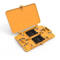 Tray Sambungan Serat Optik Bahan ABS dengan 12/24 Port, Tutup Snap-In, Dapat Ditumpuk untuk Penggunaan FTTH