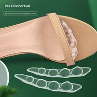 Coussinet antidérapant pour l'avant-pied en GEL auto-adhésif invisible, absorbant les chocs, massant, pour sandales à talons hauts, prévient les frottements du talon, toutes saisons