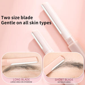 Новый тренд 2 в 1 острый, но Гладкий триммер для бровей бритва с двойным лезвием для ухода за бровями - Product Image 4