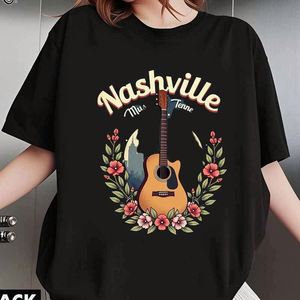 2025 New America European Nashville Elements Short Sleeve T-<b>Shirt</b> Woven Fabric Custom Digital Printing <b>Shirts</b> with Pattern - Product Image 2