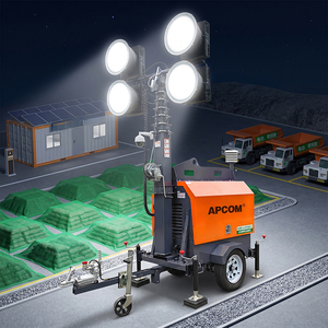 Portable 4.5m Outdoor 300W LED Metal Halide Light Tower 4kw Yamar Diesel <b>Generator</b> for Fire Protection Road Maintenance - Product Image 1