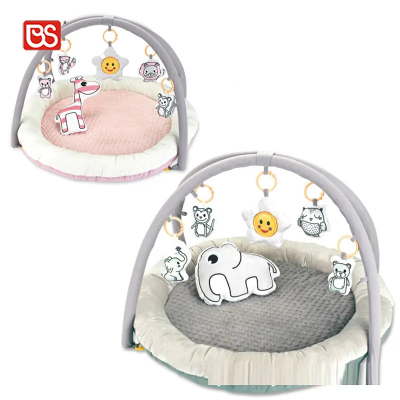 BS Toy 85CM Comfortable Animal Cotton Soft Baby Stuffed Plush Washable Cloth Play Gym Crawling Mat Fisher Price With Music