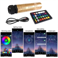 Kit de luces de techo de estrella de fibra óptica DC12V RGBW, aplicación inteligente, Control de sonido, motor LED para coche, luz de fibra óptica de cielo estrellado