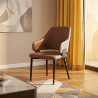 Chaise de salle à manger haut de gamme 856 - Design nordique, structure métallique avec rembourrage doux, durable et élégante, pour restaurant et hôtel