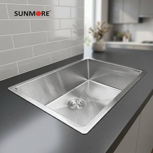 Premium Stainless Steel Single Bowl Kitchen Sink <b>Smooth</b> Edge Design Large Capacity Easy Installation Durable Kitchen Sink - Product Image 1
