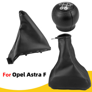 Juego de accesorios interiores de cuero para Opel Astra F: pomo de palanca de cambios y cubierta de freno de mano - Product Image 1