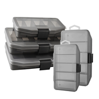 Boîte de rangement pour matériel de pêche Palmer en plastique transparente, boîte de rangement pour leurres de pêche, boîtes de rangement avec séparateurs