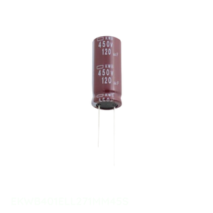 Condensateur EKWB401ELL271MM45S, Distributeur Autorisé, CAP ALUM 270UF 20% 400V TH Through Hole 270 uF - Product Image 1