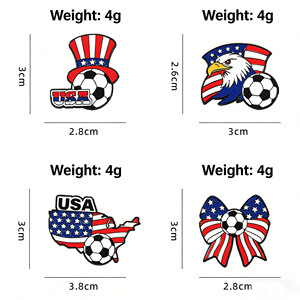 Spilla da bavero in metallo smaltato rigido con bandiera USA, all'ingrosso dal produttore, per tifosi della Coppa del Mondo, souvenir patriottico - Product Image 4