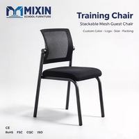 Chaise de conférence ergonomique moderne sans accoudoirs avec dossier, empilable, pour l'école, la maison et le bureau