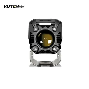 Новый продукт RUTENSE, 9-60 в, мотоциклетная светодиодная фара, белая, желтая, пятна, вспомогательная автомобильная светодиодная фара, яркость, двухцветные Автомобильные фары