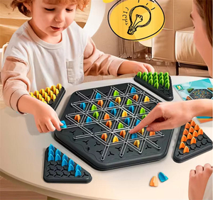 Jeu de puzzle de bureau en forme de triangle avec échecs en chaîne et échecs à élastique, jeu d'échecs pour enfants, entraînement à la réflexion cérébrale - Product Image 2