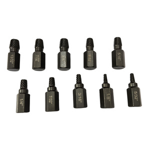 <b>Screw</b> And Nut Extractor <b>Set</b> 10 Piece Spiral Flute Imperial Inch Carbon Steel For Broken <b>Screw</b> Removal - Product Image 2