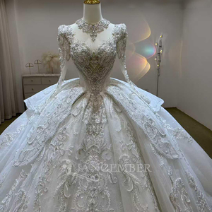 Rebordear Princesa Vestido De Baile Iglesia Vestido De Novia Con Cordones Volver Volantes Vestido De Novia Lsjj106 - Product Image 3