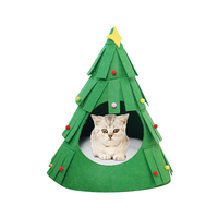 Hersteller Großhandel grünes Dreieck Katzen bett Weihnachts baum