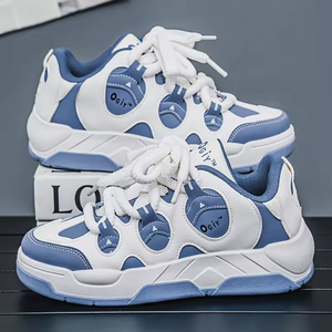 Nouvelles Chaussures Décontractées pour Hommes 2025 – Baskets Sportives en Cuir à Plateforme Épaisse, Style Skateboard, Idéales pour la Marche et l'École - Product Image 4