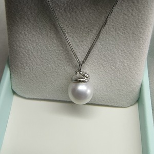 Pendentif en argent S925 avec une grosse perle d'eau douce ronde de 11-12 mm, bijoux de bonne qualité, cadeau, collier, pendentifs et breloques en perles - Product Image 3