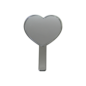Hot Bán Bạc <span class=keywords><strong>Chrome</strong></span> Cầm Tay Trang Điểm Gương Với Mạ Điện Xử Lý Hình Trái Tim Nhỏ Mỹ Phẩm Gương - Product Image 5