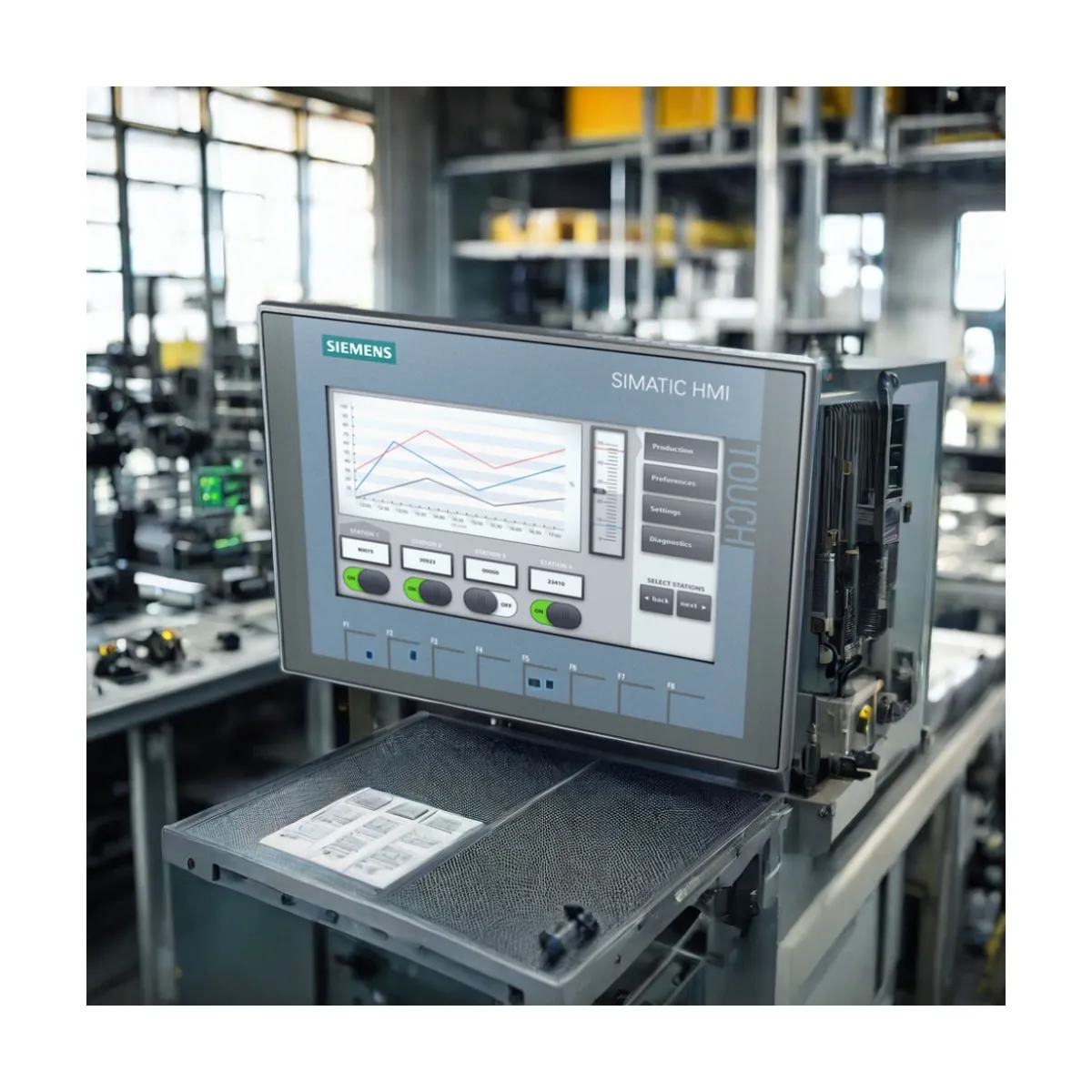 SIMATIC HMI Basic Panels by Siemens with 7" TFT Display Key/Touch Screen 6AV2123-2GB03-0AX0 Durable HMI Touch Screen