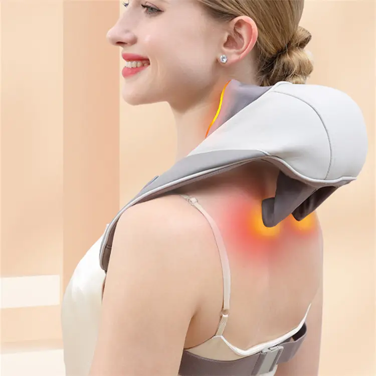 Hot Products Hand-Like Kneading Massage Neck And Shoulder And Back Massager Heating Shiatsu Neck Massager Electric