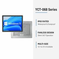 Panel PC Industrial YCT de 17 Pulgadas, IP65, Sin Ventilador, Pantalla Táctil Todo en Uno, Intel J1900/i5, 4COM, Doble LAN, Windows Linux para HMI
