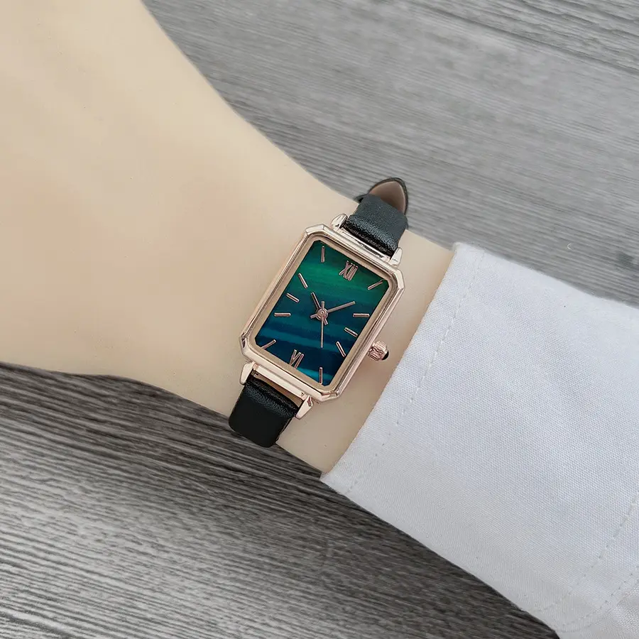 Small green table summer genuine niche light luxury watch women's high-end simple temperament ins wind student 2023 new model