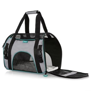 Bolsa de transporte para perros con malla lateral y superior, aprobada por aerolíneas, de fábrica BSCI, adorable transportín para perros, productos para mascotas. - Product Image 6