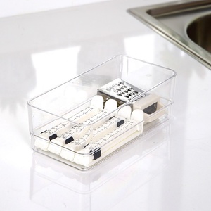 Rõ ràng cứng nhựa ngăn kéo tổ chức linh hoạt và Vanity lưu trữ hộp nhựa đồ dùng nhà bếp lưu trữ khay - Product Image 3