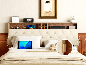 Ensemble <span class=keywords><strong>de</strong></span> <span class=keywords><strong>lit</strong></span> multifonctionnel intelligent à hauteur réglable en bois <span class=keywords><strong>de</strong></span> chêne massif avec port <span class=keywords><strong>de</strong></span> charge USB et tête <span class=keywords><strong>de</strong></span> <span class=keywords><strong>lit</strong></span> éclairée - Product Image 6