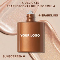 Fond de Teint Liquide Bronzant Marque Blanche Correcteur avec SPF Imperméable Couvrance Totale Longue Durée Protection Solaire Maquillage