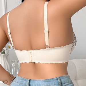 Reggiseno in pizzo taglie forti da donna, sexy, a copertura totale, con ferretto, push-up, senza cuciture, traspirante in nylon per uso quotidiano - Product Image 6