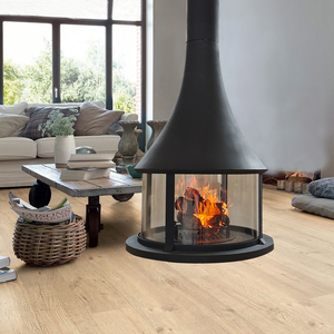 Estufa de <span class=keywords><strong>Leña</strong></span> de Diseño Innovador, Chimenea Colgante con Puerta de Vidrio, Calefacción Interior - Product Image 6