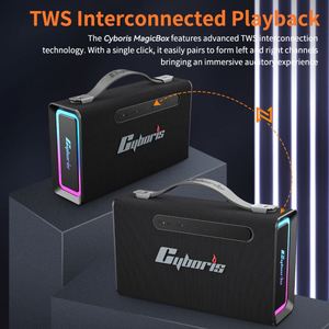 Nuevo Altavoz Cyboris T15 <span class=keywords><strong>MagicBox</strong></span> de 2.1 Canales ACT2853 V5.3 con Luz RGB, Subwoofer Portátil a Prueba de Agua con Bajos Profundos - Product Image 6