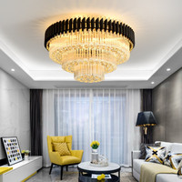 Plafonnier LED suspendu en cristal au design Art déco moderne, luminaire décoratif de plafond, idéal pour un couloir ou des escaliers